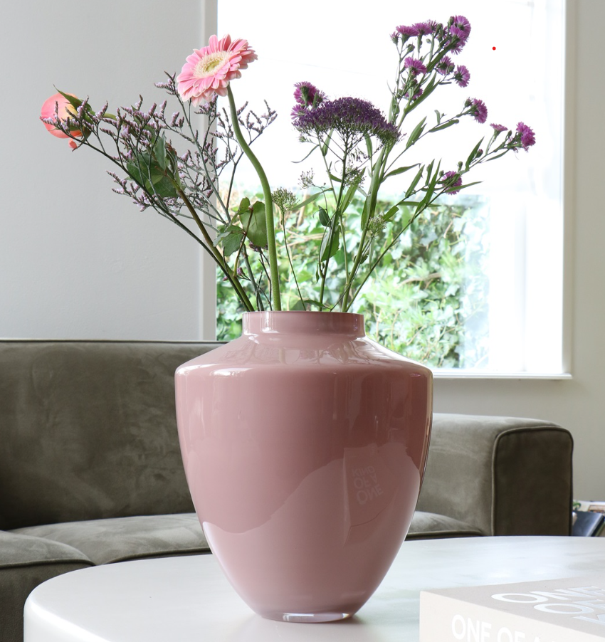 Vaas - Tugela S - Pastel Pink - Ø24,5 x H29 cm - Silkartflowers.com