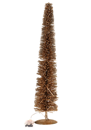 Kerstboom - Rattan met Glitters - H70xB12 cm - Silkartflowers.com