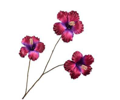 Zijdebloem - Hibiscus roze - 124 cm - Fuchsia - Silkartflowers.com