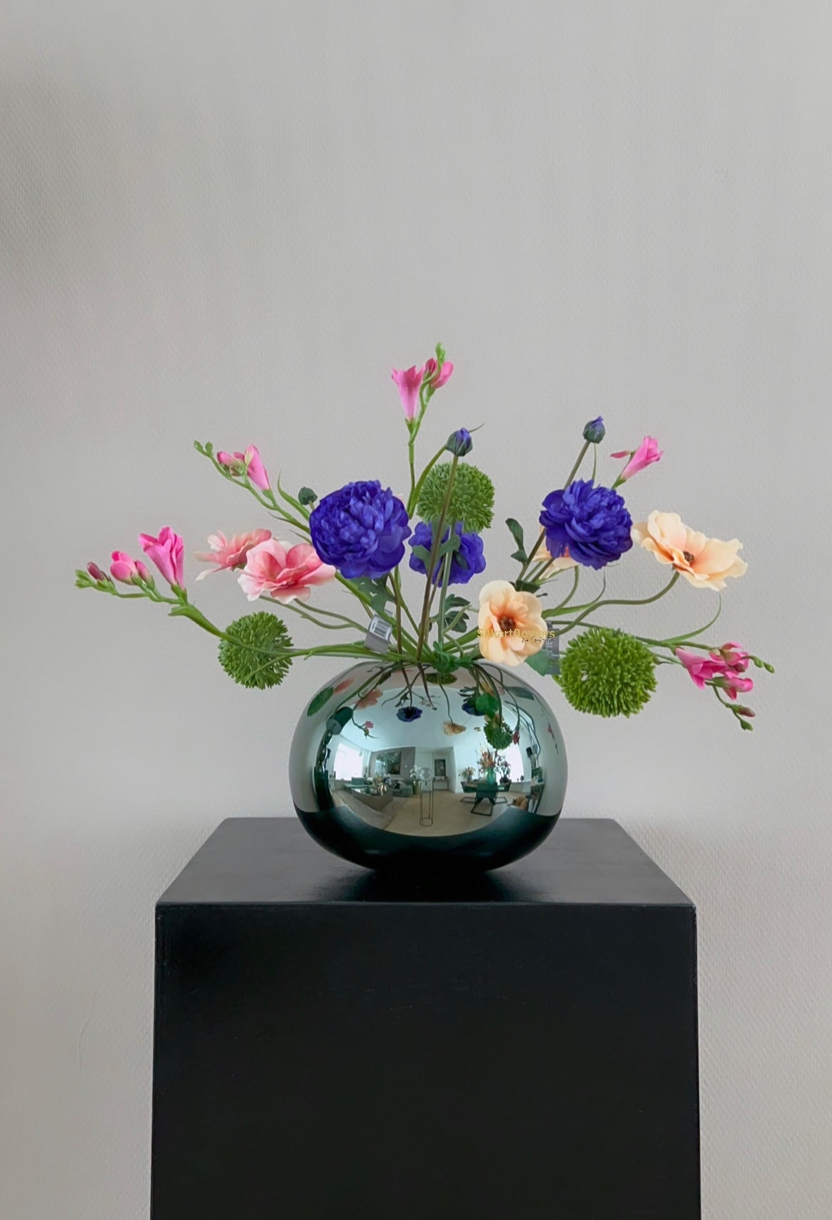 Vaas - Brenno Gloss Baltic Green - Silkartflowers.com