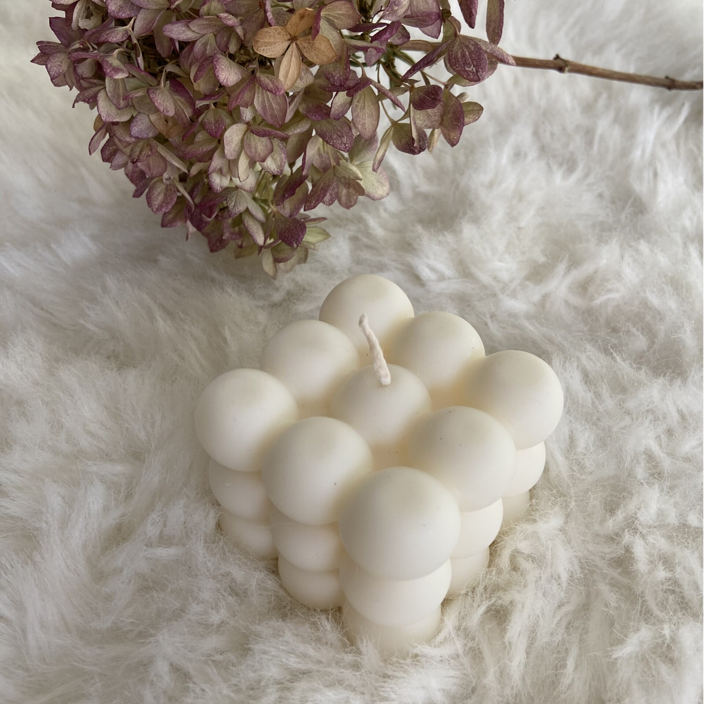 Kaars - Bubble - Beige - Silkartflowers.com