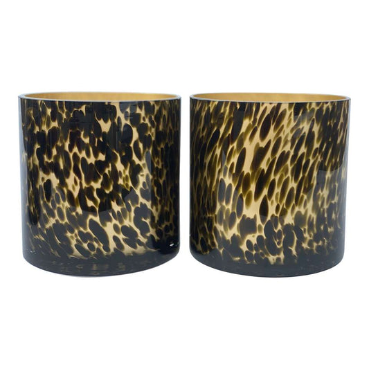 Waxinelicht houder - Celtic Cheetah Gold - Ø12cm - 2 stuks