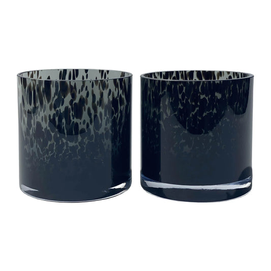 Waxinelicht houder - Celtic Cheetah Grey - Ø12cm - 2 stuks - Silkartflowers.com