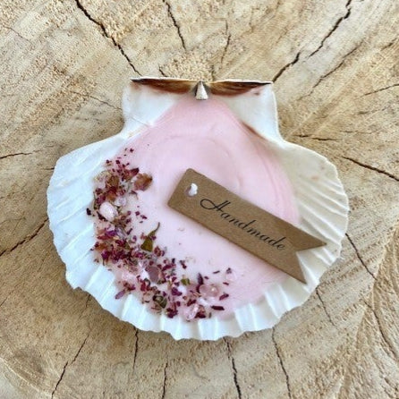 Kaars - Sea Shell - Roze - Silkartflowers.com