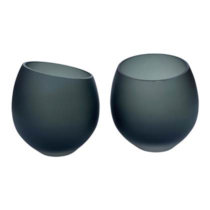 Waxinelichthouder - Moho Satin Grey - 2 stuks