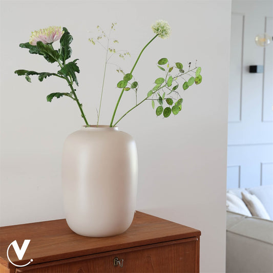 Silkartflowers.com - VTW - Artic Vaas - Matte Ivory - Maat M