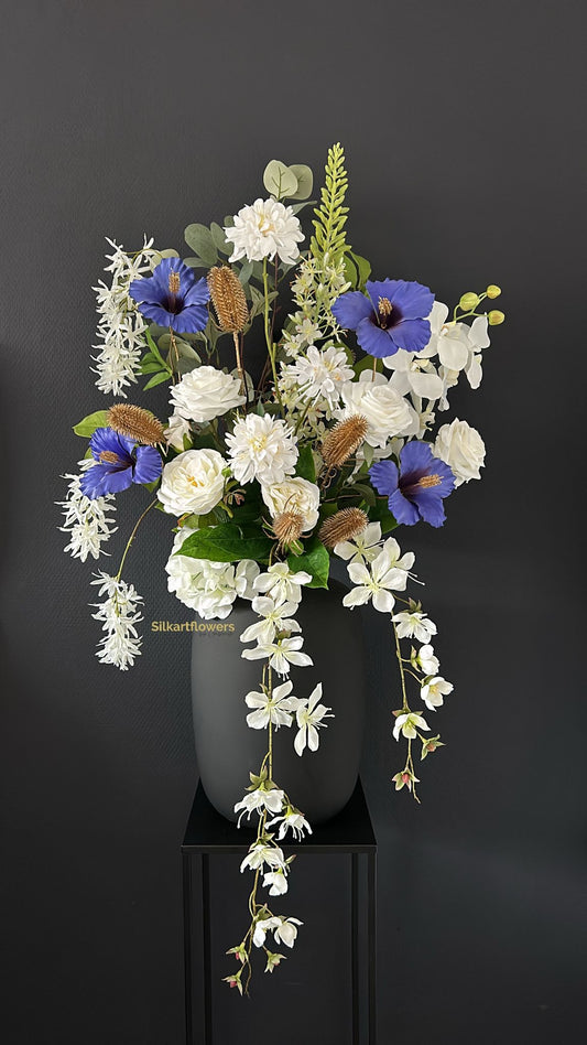 Zijdeboeket - Blue Elegance - Silkartflowers.com