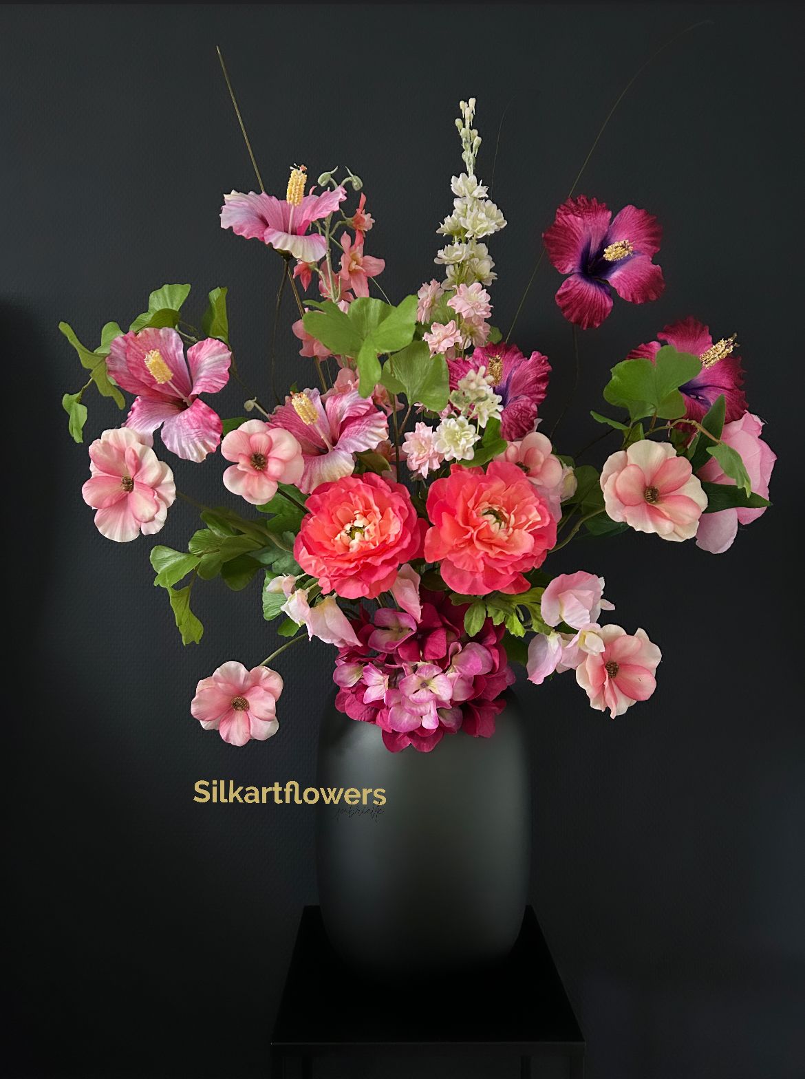 Zijdeboeket - Pink Passion - Silkartflowers.com