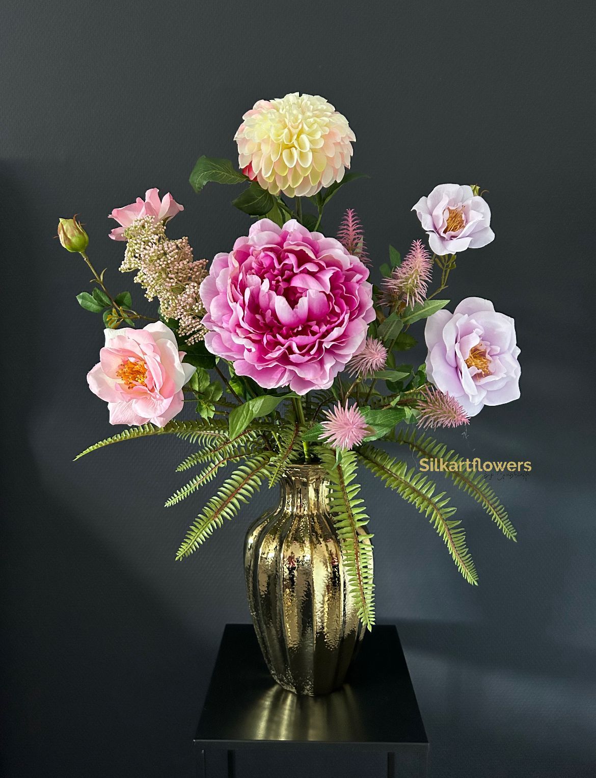 Zijdeboeket - Rose Symphony - Silkartflowers.com
